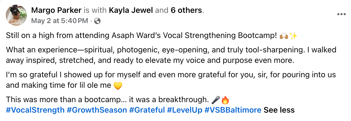Vocal Strengthening Bootcamp-HARTFORD